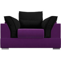 Интерьерное кресло Mebelico Пекин 116029 (микровельвет, фиолетовый/черный)