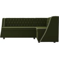 Угловой диван Лига диванов Лофт 104594 (правый, зеленый)