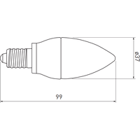 Светодиодная лампочка GTV C30B E14 5 Вт 4000 К LD-SMNC30B-50-E