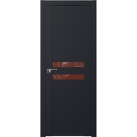 Межкомнатная дверь ProfilDoors 2.03U L 60x200 (черный матовый, стекло коричневый лак)