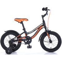 Детский велосипед Lorak Junior 16 Boy (черный/оранжевый матовый)