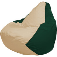 Кресло-мешок Flagman Груша Макси Г2.1-137 (зеленый темный/бежевый)