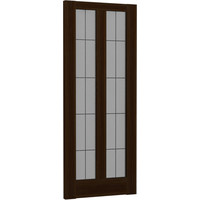 Межкомнатная дверь Ладора Квадро 2/5 дуб коричневый