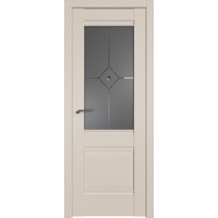 Межкомнатная дверь ProfilDoors Классика 2U L 70x200 (санд/графит с прозрачным фьюзингом)
