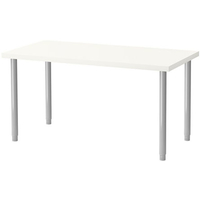 Стол Ikea Линнмон/Олов (белый/серебристый) 092.794.70
