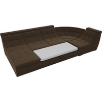 Модульный диван Лига диванов Холидей люкс 105590 (микровельвет, коричневый)