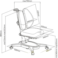 Детское ортопедическое кресло Растущая мебель Smart DUO MC204 (розовый)