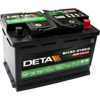Автомобильный аккумулятор DETA Micro-Hybrid AGM DK700 (70 А·ч)
