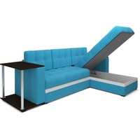 Угловой диван Мебель-АРС Атланта угловой (рогожка, синий)
