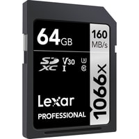 Карта памяти Lexar Professional 1066x SDXC LSD1066064G-BNNNG 64GB