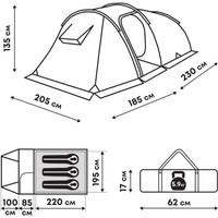 Кемпинговая палатка RSP Outdoor Wild 3
