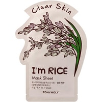  Tony Moly Тканевая маска I'm Rice Mask Sheet - Clear Skin
