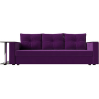 Диван Лига диванов Атланта Лайт стол слева 312 112485 (микровельвет, фиолетовый)