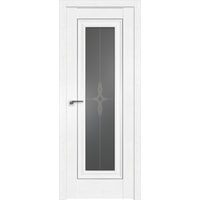 Межкомнатная дверь ProfilDoors 24X 70x200 (пекан белый серебро/стекло узор графит)