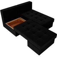 Модульный диван Лига диванов Сплит 101957 (черный)