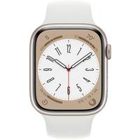 Умные часы Apple Watch Series 8 45 мм (алюминиевый корпус, звездный свет/белый, спортивный силиконовый ремешок M/L)