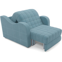 Кресло-кровать Мебель-АРС Барон №4 (велюр, голубой Luna 089)