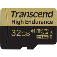 Карта памяти Transcend microSDHC HE (Class 10) UHS-I 32GB + адаптер [TS32GUSDHC10V]