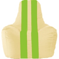 Кресло-мешок Flagman Спортинг С1.1-141 (светло-бежевый/салатовый)
