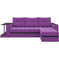 Угловой диван Craftmebel Атланта М угловой (боннель, правый, фиолетовый вельвет)