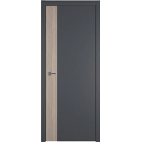 Межкомнатная дверь Юркас Urban V 70x200 (steel/вставка red oak/кромка silver edge)