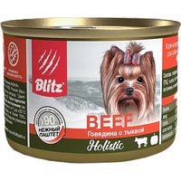 Консервированный корм для собак Blitz Holistic Small Breed Beef with Pumpkin (для мелких пород с говядиной и тыквой) 200 г