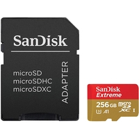 Карта памяти SanDisk Extreme microSDXC SDSQXAO-256G-GN6MA 256GB + адаптер