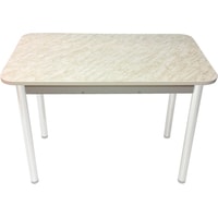 Кухонный стол Solt Молли 3 (мрамор белый/ноги круглые белые)