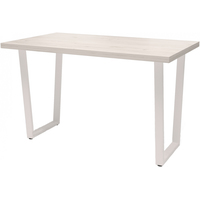 Кухонный стол Millwood Лофт Уэльс Л 130x80x75 (36 мм, дуб белый Craft/металл белый)