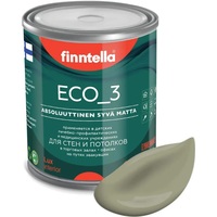 Краска Finntella Eco 3 Wash and Clean Khaki F-08-1-1-LG79 0.9 л (серо-зеленый)