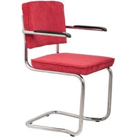 Интерьерное кресло Zuiver Ridge Kink Rib (розовый/хром)