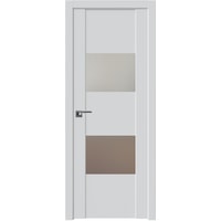 Межкомнатная дверь ProfilDoors 21U L 60x200 (аляска, стекло серебряный лак)