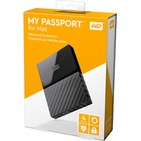Внешний накопитель WD My Passport for Mac 4TB [WDBP6A0040BBK]