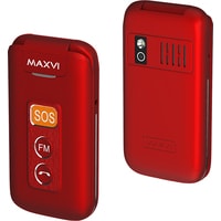 Кнопочный телефон Maxvi E5 (красный)