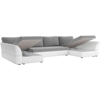 П-образный диван Mebelico Гесен П 60079 (серый/белый)