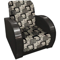 Интерьерное кресло Асмана Антуан-1 (рогожка кубики коричневые/кожзам кор.)