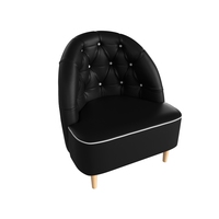 Интерьерное кресло Mebelico Амиса 306 110061 (экокожа черный/кант белый)