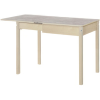 Кухонный стол Элегия Пластик с выдвижным подстольем (цемент/лак бесцветный)