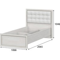 Кровать SV-Мебель Александрия КР-105 90х200 (сосна санторини светлый)