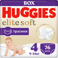 Трусики-подгузники Huggies Elite Soft 4 Box (76 шт)