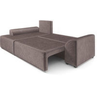 Угловой диван Мебель-АРС Каскад левый (бархат серо-шоколадный Star Velvet 60 Coffee)