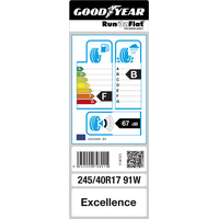 Летние шины Goodyear Excellence 245/40R17 91W (run-flat)