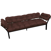 Садовый диван M-Group Дачный с подлокотниками 12170605 (коричневая подушка) в Гродно
