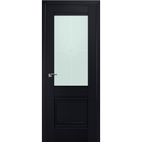 Межкомнатная дверь ProfilDoors Классика 2U L 90x200 (черный/матовое с прозрачным фьюзингом)