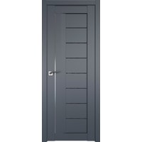 Межкомнатная дверь ProfilDoors 17U L 80x200 (антрацит, стекло дождь черный)