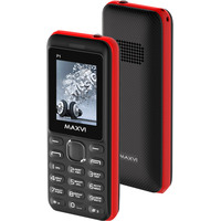 Кнопочный телефон Maxvi P1 Black/Red
