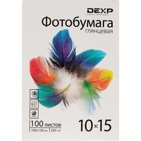 Фотобумага DEXP Gloss 10х15 230 г/кв.м. 100 листов