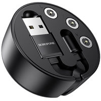 Кабель Borofone BU26 USB Type-A - Lightning/microUSB /USB-C (черный)