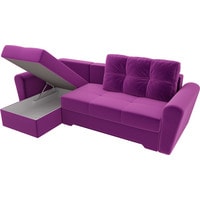 Угловой диван Лига диванов Амстердам 28226 (левый, микровельвет, фиолетовый)