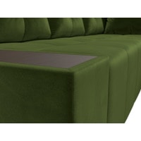 Угловой диван Mebelico Амадэус 109692 (правый, микровельвет, зеленый)